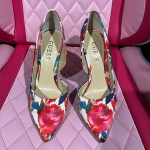 Guess Women's Vibrant Floral Heels